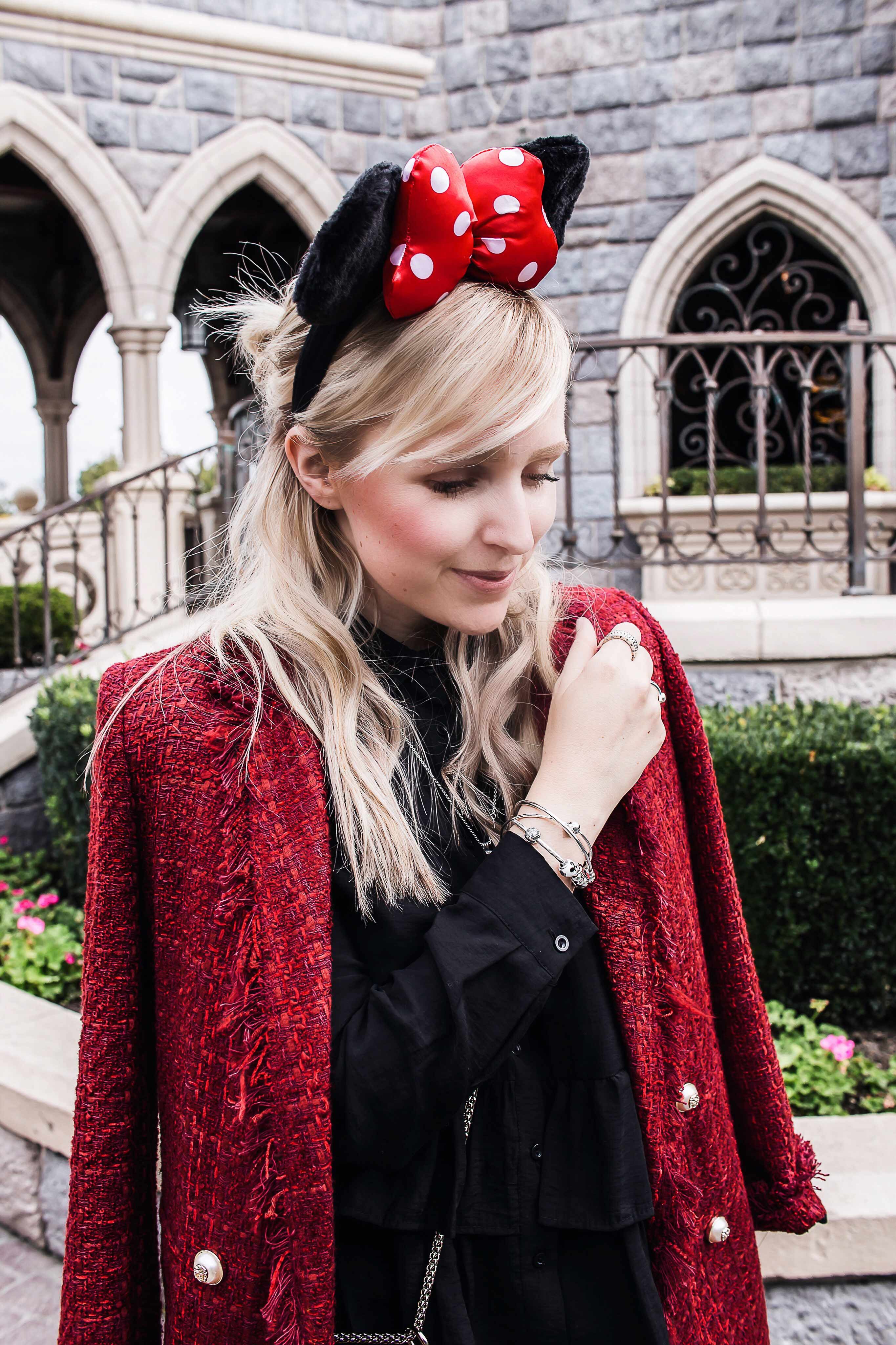 Disneyland Paris Style Minnie Mouse Ohren tragen und Pandora